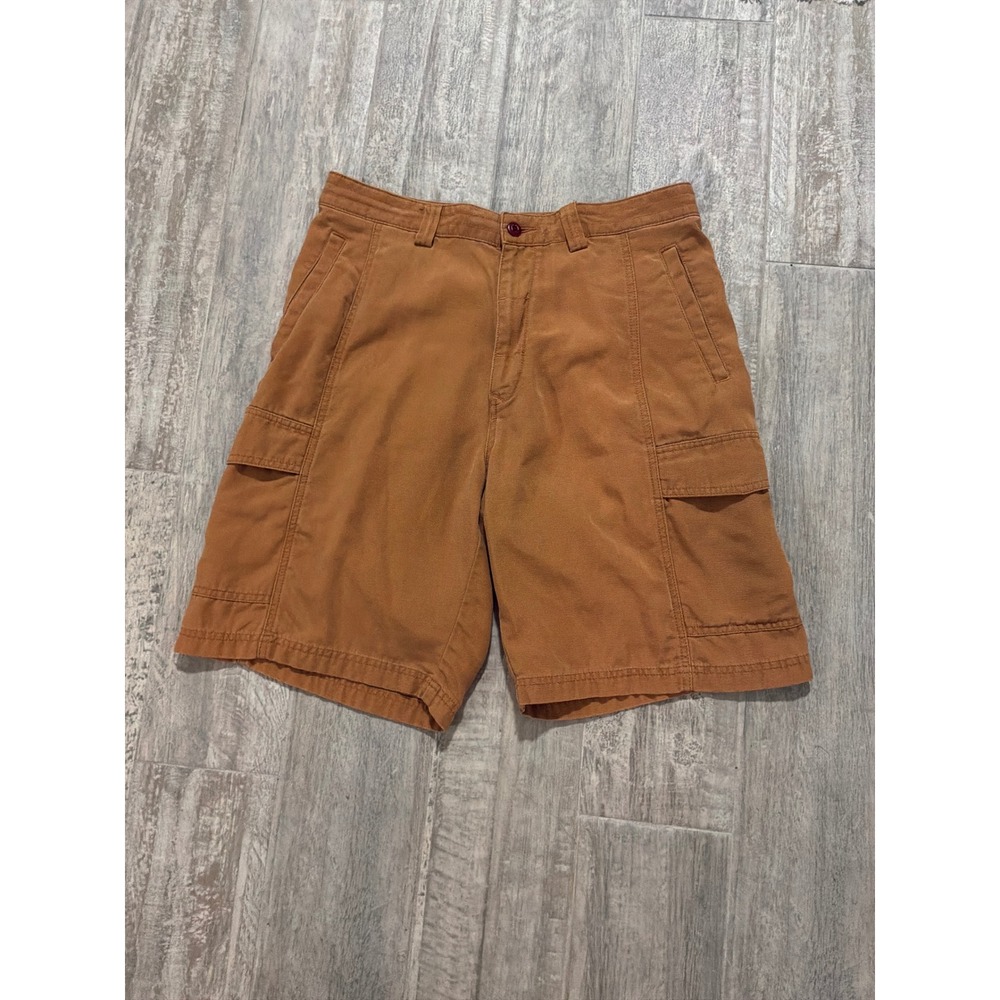 Tommy Bahama Relax Mens 34 Cargo Shorts Tobacco Brown Tencel Cotton Blend